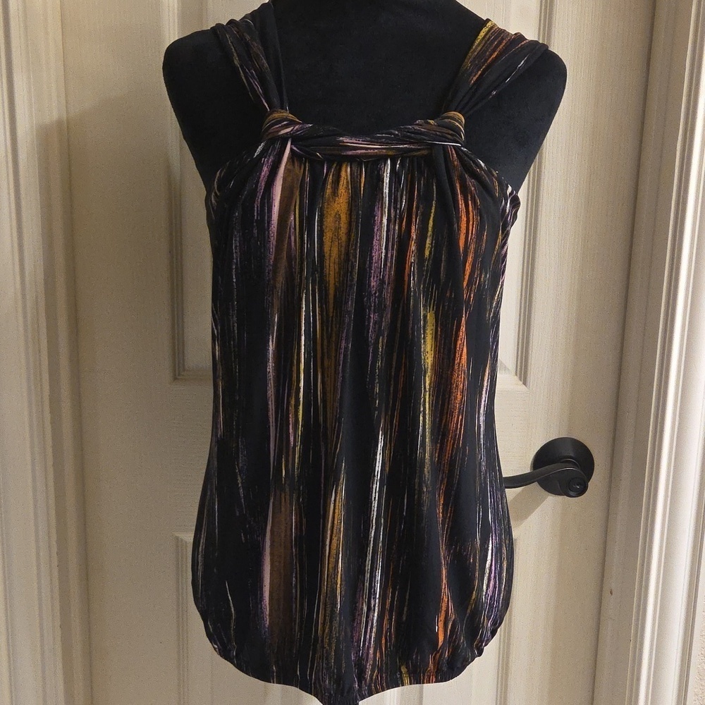 Vintage The Limited size medium black with vertical multi colored stripes